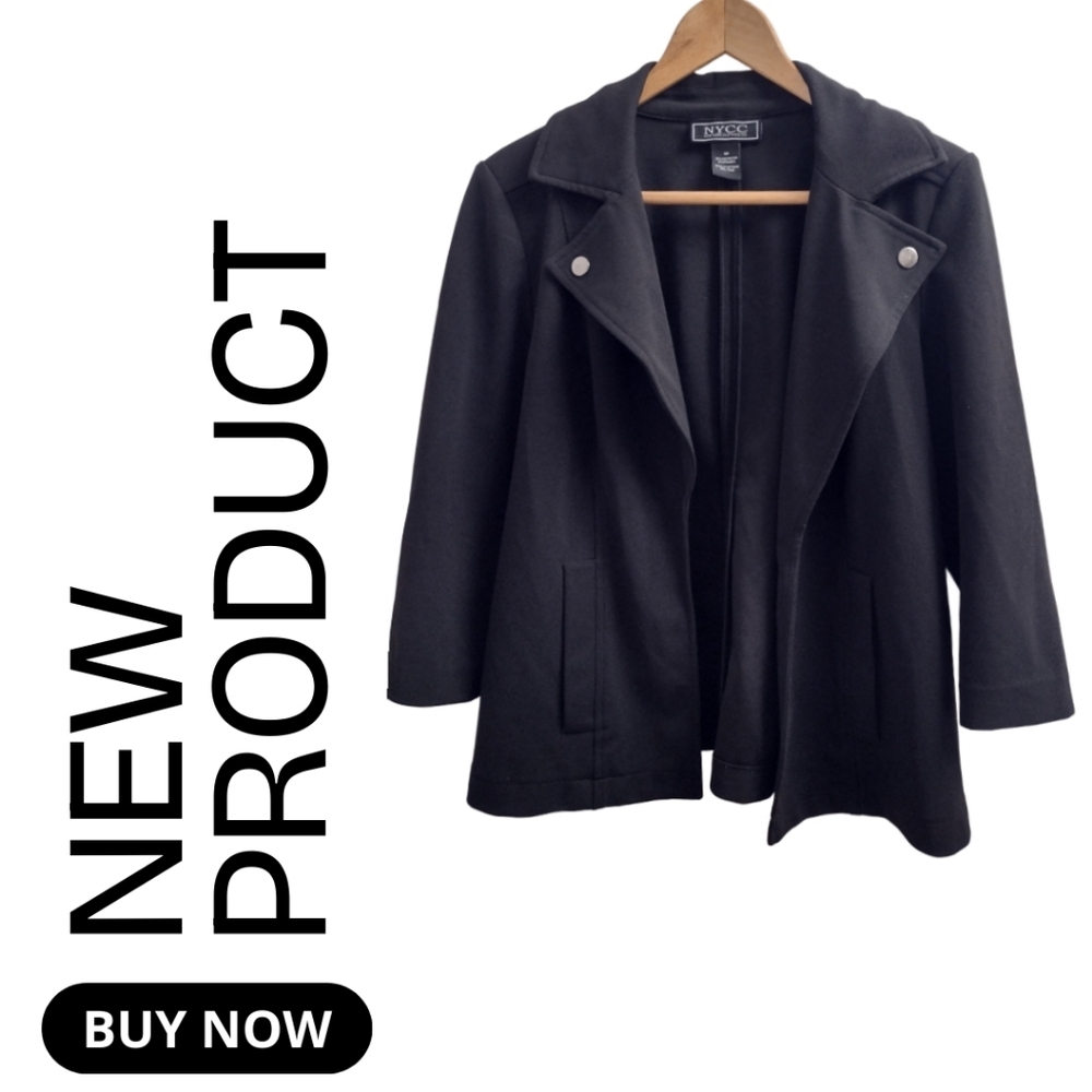NYCC Woman's Elegant Black Moto Blazer